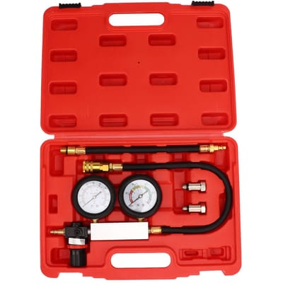Kit de testeur de fuite de cylindre, ensemble de jauges de testeur de compression de moteur pour moteur à essence avec 14 mm red