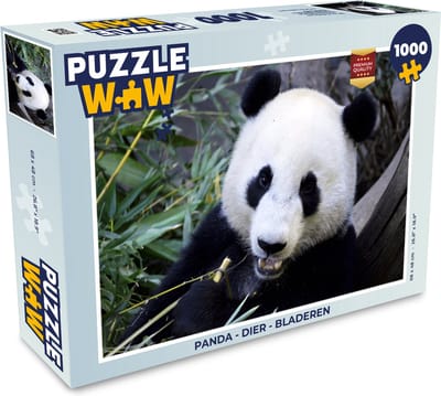 Puzzel Panda - Dier - Bladeren - Legpuzzel - Puzzel 1000 stukjes volwassenen