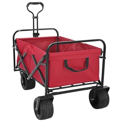 vidaXL - Vouwwinkelwagentje - 89 - x - 63 - x - 96 - cm - Rood - 200 - kg