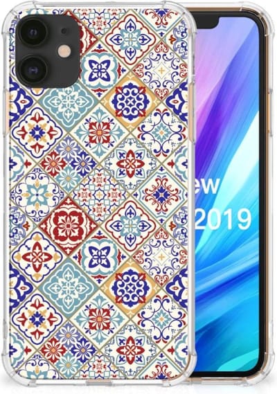 Apple iPhone 11 Anti-Shock Hoesje Tiles Color