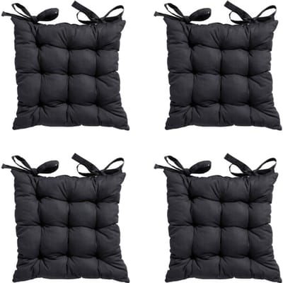 Madison - Zitkussen Toscane Basic black - Ca. 46x46 cm - Set van 4