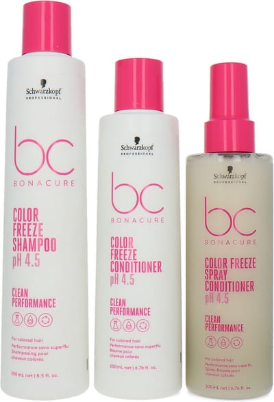 Schwarzkopf Bonacure Color Freeze Shampoo+Conditioner+Spray Conditioner - 250-200-200 ml