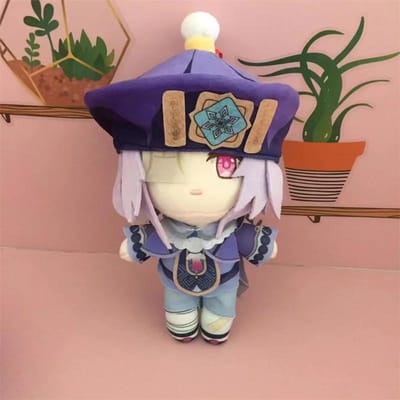 Anime Qiqi Cosplay Pluche Pop Speelgoed Genshin Impact Schattig Zacht Gevuld Kussen Cadeau 20cm 20cm