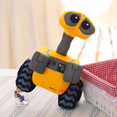 Cartoon Wall-E Levendige Robot Pluche Speelgoed Wall E Minion Robot Zacht Gevuld Film Anime Pluche Pop Speelgoed Huisdecoratie Verjaardagscadeau 25cm black