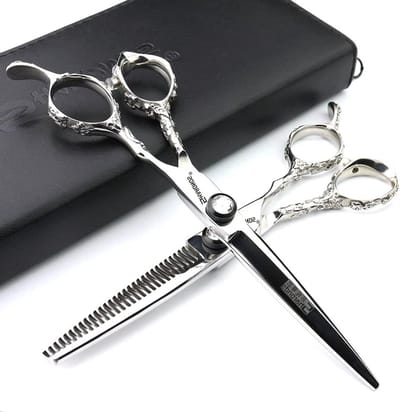 Professionele Kappersschaar voor Linkshandigen - 6 Inch Rvs Haar Snijden Schaar voor Dames en Heren, Perfect voor Precisiewerk en Kappersgebruik