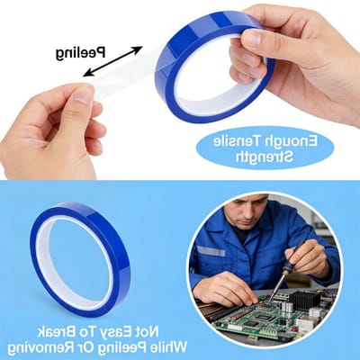 Hittebestendige Lijmtape 10 mm x 33 m - 4 Rollen voor Sublimatie, 3D Printers en Elektronica