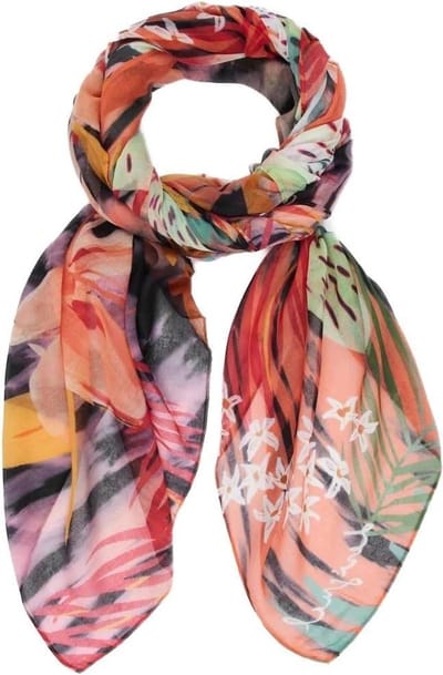Dames Sjaal - Accessoire Foulard - Mode Accessoire - Abstract Patroon - 190 x 125 cm - Grijs