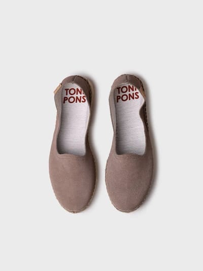 Gesloten espadrille voor dames van suède met jute zool | KEIRA