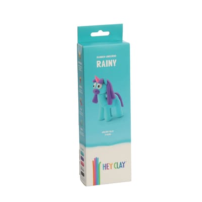 Hey Clay - interactieve speelklei - rainbow unicorn - rainy