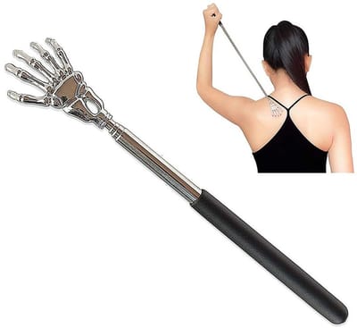 ZEYNOMAX- Rugkrabber Uitschuifbaar - Telescopische Handgreep - Skelet Ontwerp - Roestvrij Staal - 53cm Verlengbaar - Effectieve Jeukverlichting