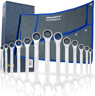 Ringsleutel Set 13-delig, 8-32 mm – Inclusief Moersleutels en Ratelsleutels