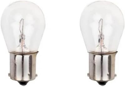 Set van 2 P21W 12V 21W Stadslicht / Remlicht Lampen Wit Glas BA15S