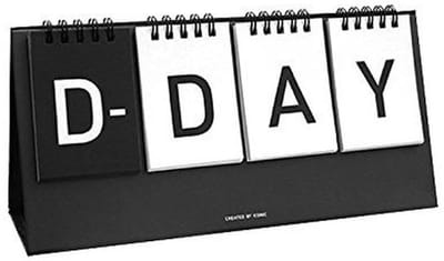 Eeuwigdurende Bureaukalender Aftellen Flip Kalender - Desk Planner met Decoratieve Stickers