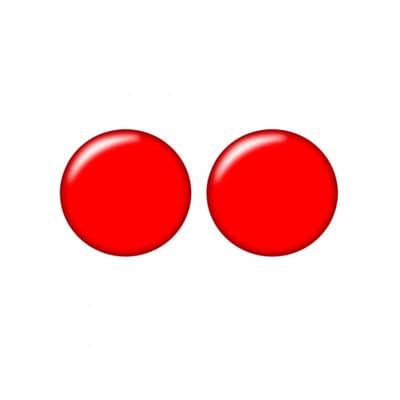 Clip Oorbellen -rood -18 mm- geen gaatje- Charme Bijoux