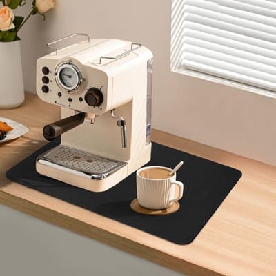 Cosensi - Dailygoods - Dailygoody - Keuken afvoermat - Antislip droogmat - 40 x 30 cm - Koffiemachine absorberend - Ondersteunt schotel en koffiebar - Geschikt voor aan