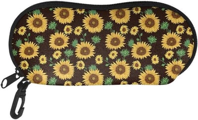 Brillenhoesje - Brillen etui - Bescherming Bril - Met Riemclip - 18.5 cm - Zonnebloemblad