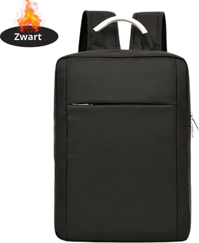 Nivard Laptoptas Krasbestendig - Laptop Sleeve - Rugtas - Schoudertas - Laptoshoes - Kantoortas - Dames & Heren - Zwart Zonder USB