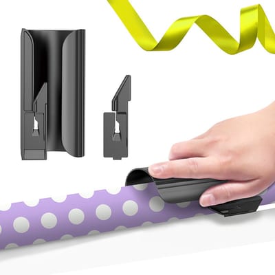 Inpakpapier Snijder-Snijmachine voor inpakpapier - Snijmachine voor rond papier - Assistent voor cadeaupapier - Rolsnijder - Rolsnijder voor thuiskantoor - Veilig, tijdbesparend en arbeidsbesparend - Snijmachine voor cadeaupapier