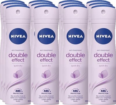 Nivea Deospray Women  Double Effect 150 ml - Voordeelverpakking 12 stuks