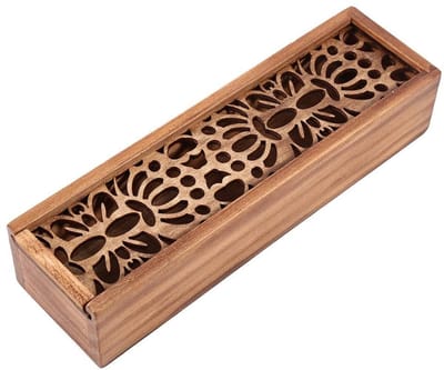 Dailygoods- Pennenzak Houten - Opbergdoos met Deksel - Hoge Capaciteit - Lichtgewicht - Duurzaam - Geschikt voor School/Thuis