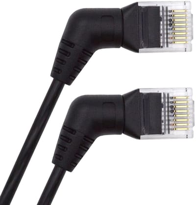360 Graden Curved CAT6 UTP Plug naar Plug, Swivel Ethernet Kabel, RJ45 1000Mbps, 100 cm voor LAN Netwerk en Gaming