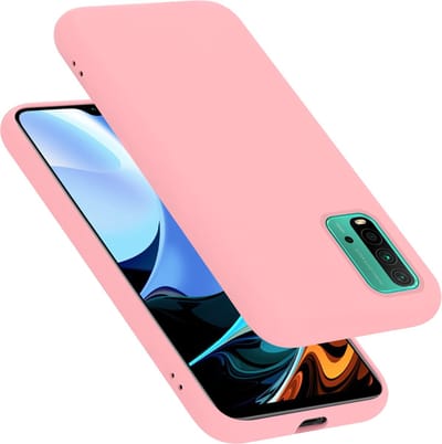 Cadorabo Hoesje geschikt voor Xiaomi RedMi 9T / POCO M3 in LIQUID ROZE - Beschermhoes gemaakt van flexibel TPU silicone Case Cover