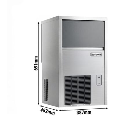 GGM Gastro Eiswürfelbereiter Premium PLUS - Würfel - 30 kg/24h - inkl. Vorratsbehälter: 9 kg