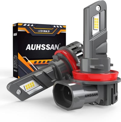 H11 LED autolampen set, 100 W, 20.000 lm, 6500 K, koudwit, 500% helderheid, plug and play, reservekoplampen