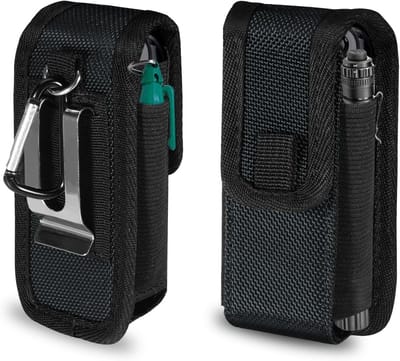 Multitool Holster met Compartimenten, EDC Tas voor Camping en Hiking, Compacte Tool Bag met Riemclip, Zwart en Duurzaam