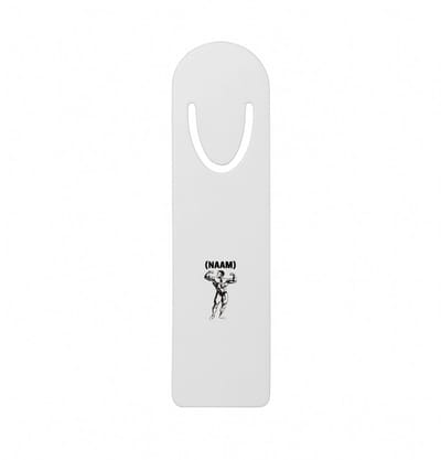 Hacebo® - Bodybuilding met eigen naam metalen boekenlegger - Fitness - Bodybuilder - Sport Bladwijzer boekenleggers - 12.7 cm x 3.2cm