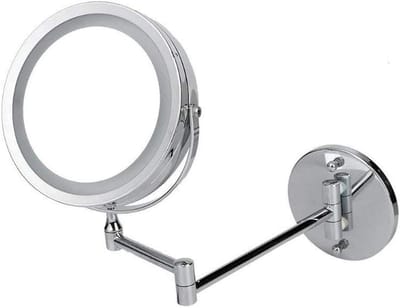 Make-up spiegel - Vergrotende spiegel - Precisie aanbrengen - 16 LED verlichting - 8 inch rond - Zilverkleurig