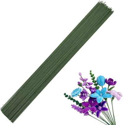 Draad, 40 cm Donkergroen Bloemsteldraad, Knutselbenodigdheden, Accessoires voor zelfgemaakte boeketten en bloemstukken