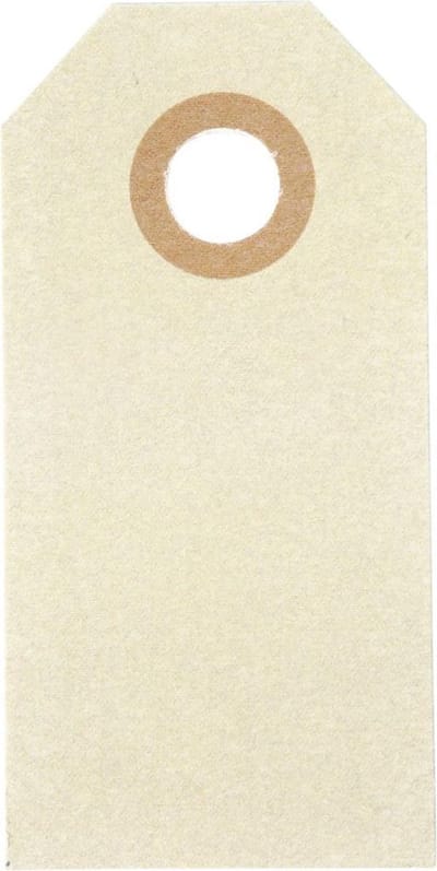 Manilla-labels, afm 3x6 cm, 250 gr, crème, 1000 stuk/ 1 doos