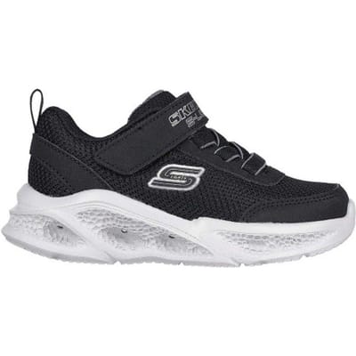 Skechers Meteor-sportschoenen met lichtjes voor peuters (Zwart/Grijs)