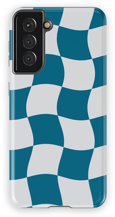 Checkered Warp Hoesje Samsung Galaxy S21 | Geschikt Voor Mag | Uniek Design Hoesje | Beschermhoes Samsung Galaxy S21 Frozen Motion