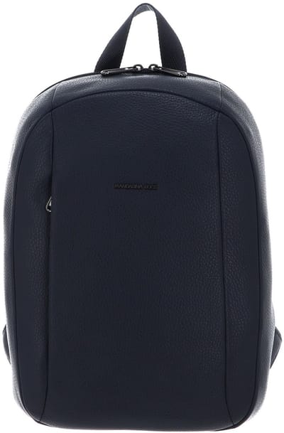 MANDARINA DUCK Leren rugzak met laptopvak Mellow Leather Backpack Dress Blue donkerblauw