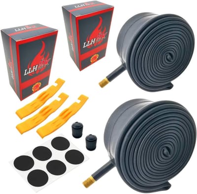 Fietsbinnenband set - Banden reparatie - Onderweg repareren - Butylrubber met hittebestendigheid - 20 inch - Zwart