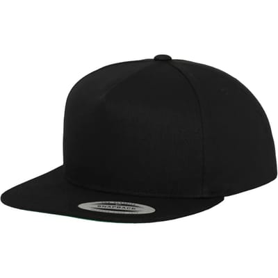 Flexfit - Classic 5 Panel Snapback blk/blk one size Snapback Pet - Zwart