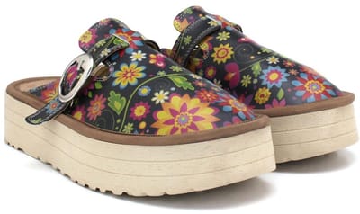GOBY Clogs met Colored Flowers – Handgemaakt – Hoge Kwaliteit – Maat 37