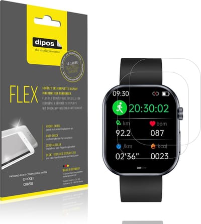 dipos – 2x Beschermfolie geschikt voor OIKKEI OIK58 | 3D Full Cover Screenprotector | 100% Passend
