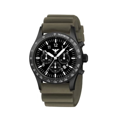 KHS - KHS.PLABSSC.DSGO - Polshorloge - Heren - Solar - PLATOON Black Steel Solar Chronograph