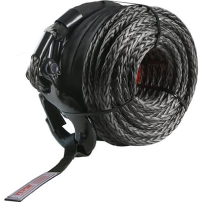 VEVOR kunststof touw 12,7 mm x 28,0 m kabellier synthetisch touw gemaakt van 12 strengen hoogmoleculaire polyethyleenvezels liertouw powerline ideaal voor het trekken van ATV's UTV's auto's SUV's en grote terreinwagens