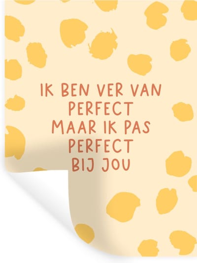 Muurstickers - Sticker Folie - Quotes - Relatie - Koppel - Spreuken - Ik pas perfect bij jou - 30x40 cm - Plakfolie - Muurstickers Kinderkamer - Zelfklevend Behang - Zelfklevend behangpapier - Stickerfolie