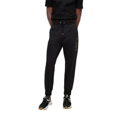 Boss Heren Lamont Vertical Logo Slim Joggers (Zwart)