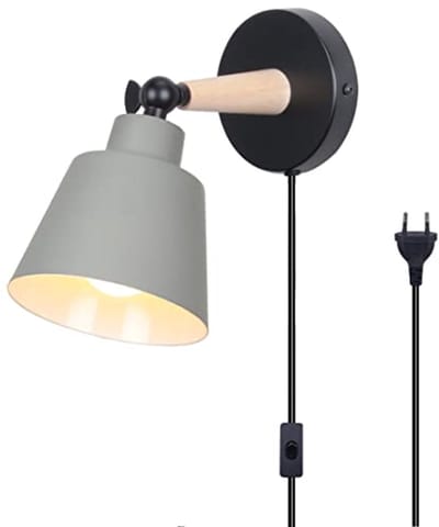 Moderne Wandlamp voor Binnen - Verstelbare Wandenverlichting met Houten en Metalen Elementen