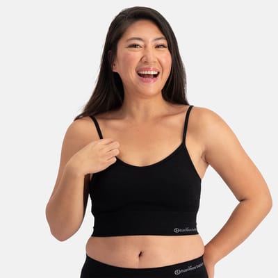 Comfortabel & Zijdezacht Bamboo Basics Seamless Padded Bra Fenna V-hals - Zwart - L