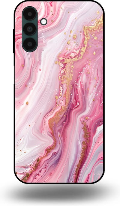 Smartphonica Telefoonhoesje geschikt voor Samsung Galaxy A04s met marmer opdruk - TPU backcover case marble design - Roze geschikt voor Samsung Galaxy A04s