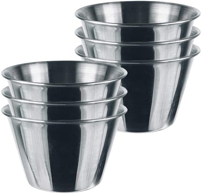 Dailygoods- Puddingvorm Set van 6 - Roestvrij Stalen Bakvormen - Mini Puddingbeker - Individuele Vorm - Duurzaam - Geschikt voor Bakken - Bakvorm