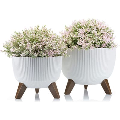 HowHomely Rosa Eco Linea - Set van Recyclebare Potten - Milieuvriendelijk - Wit
