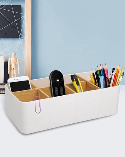 Bureau Organizer 8 Vakken - Kantoor Organizer - Pennenhouder - Multifunctionele Opslag - Verwijderbare Verdelers - Stijlvol Design - Kantoororganizer
